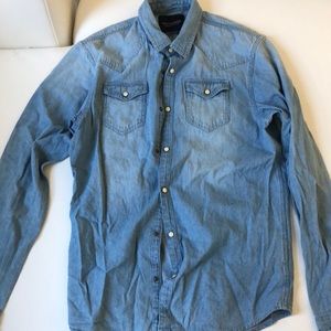 Denim scotch and soda button down